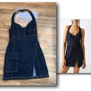 Urban Outfitters Jenny Denim Bustier Dress   Size-S NWT